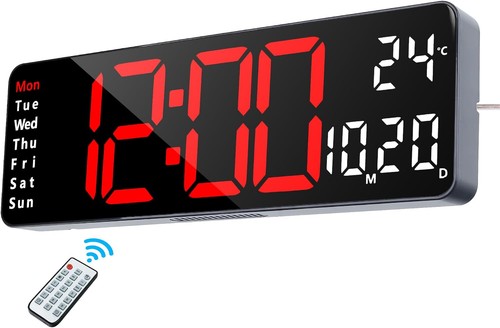 Digitale wanduhr led mit - digitale, 13"