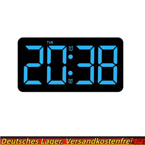 Digitale uhr wanduhr blau led - uhr,