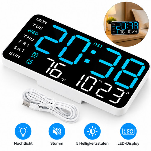 Wecker digitaluhr led - wecker, großes